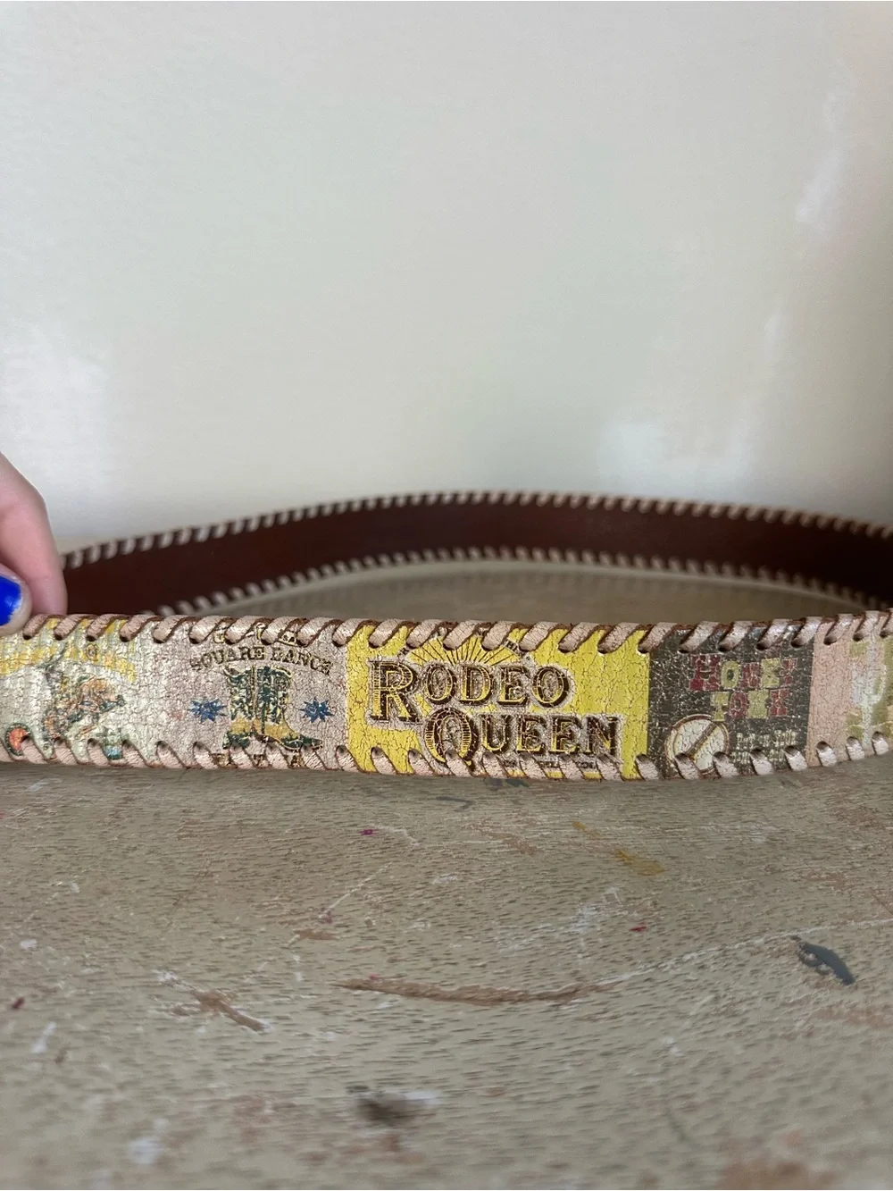 Y2K Fossil Western Leather Belt